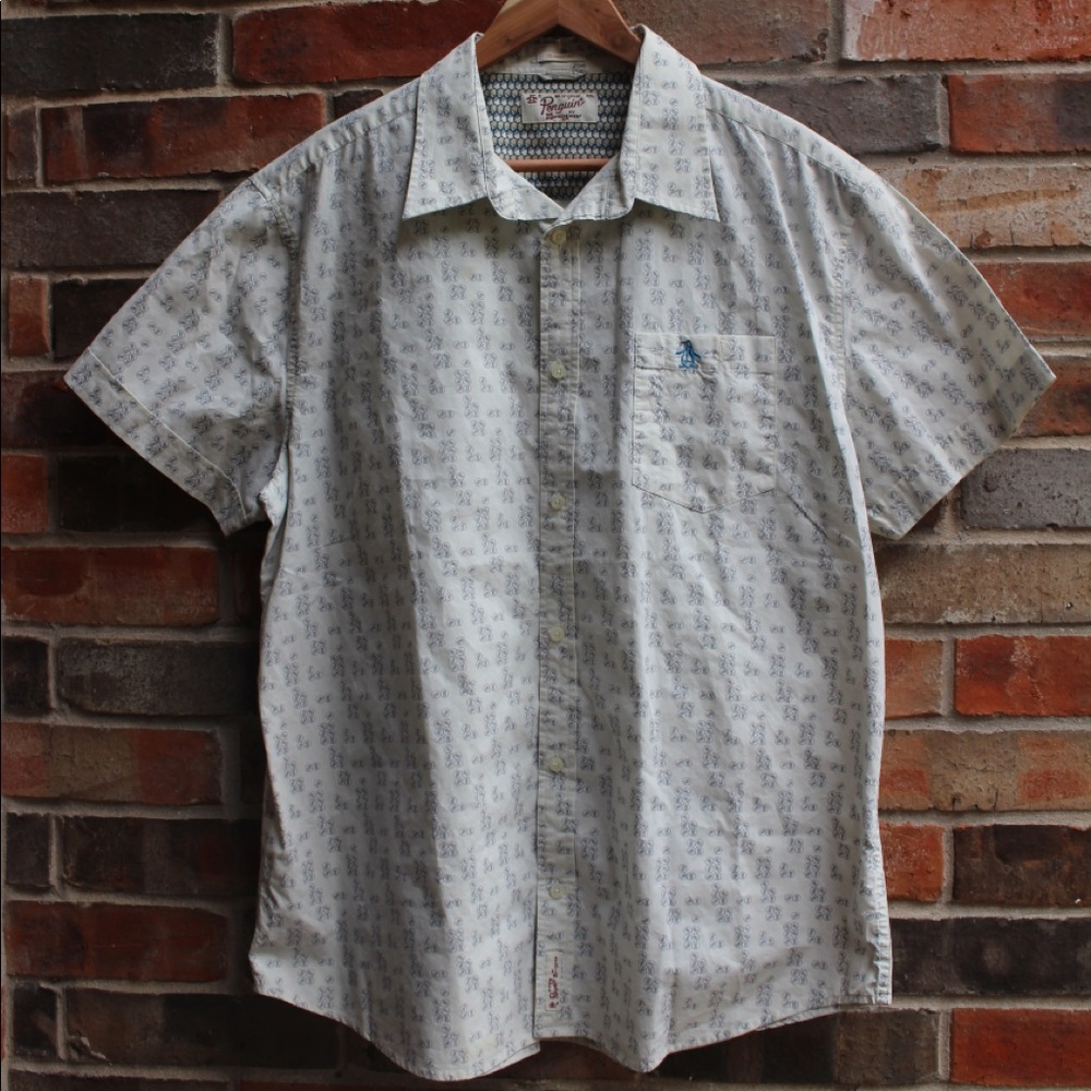 🐧Men’s Original Penguin Soda Can Print Shirt
